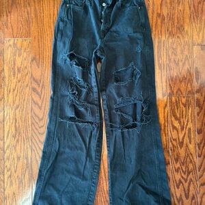 Pac Sun Pacsun Distressed Black Jeans